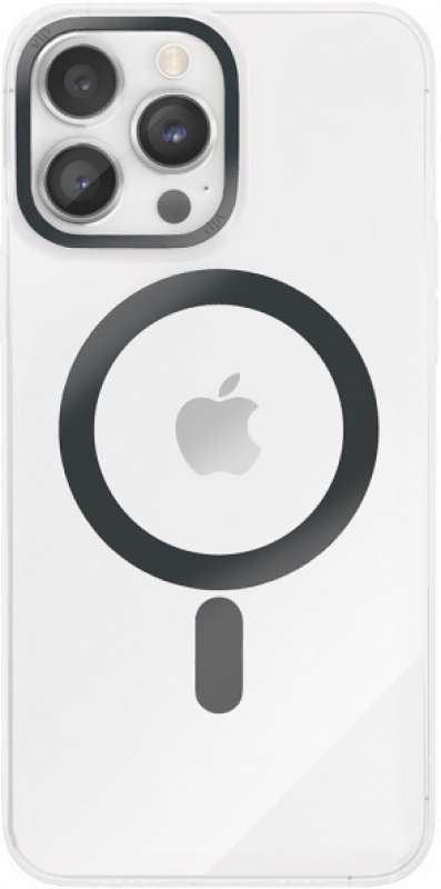 Чехол защитный "vlp" Line case with MagSafe для iPhone 14 ProMax, черный