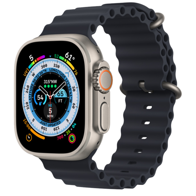 Apple Watch Series Ultra 49mm Titanium Case with Midnight Ocean Band One Size (Предзаказ 5дней)