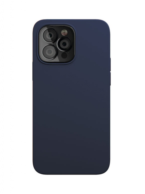 Чехол защитный "vlp" Silicone case with MagSafe для iPhone 13, темно-синий