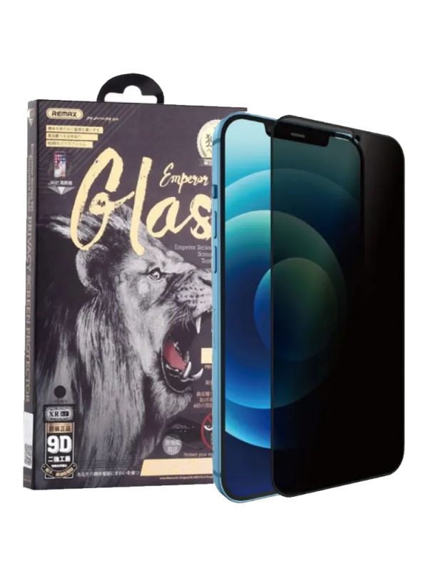 Tempered Glass iPhone 14 Pro Max Remax Black Full Screen "Анти-шпион"