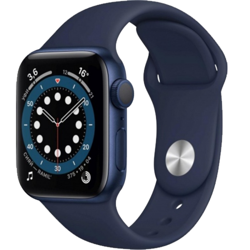 Apple Watch Series 6 40mm Blue Aluminum Case Deep Navy Sport Band