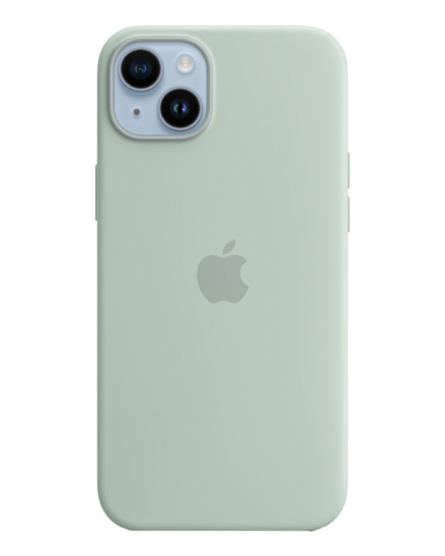 Чехол Apple iPhone 14 Plus Leather Case MagSafe No animation (Зелёная секвойя)