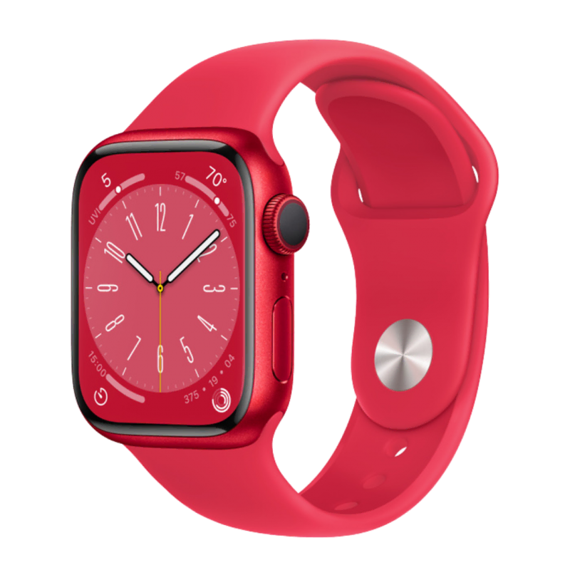 Apple Watch Series 8 45mm Red Aluminum Case Red Sport Band