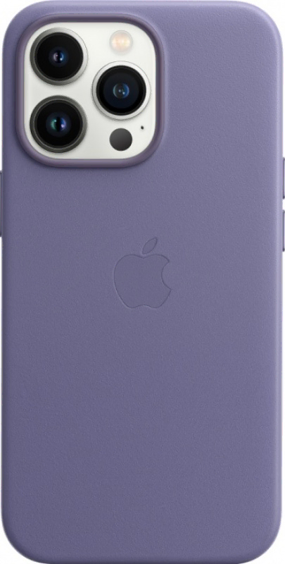 Чехол Apple iPhone 14 Pro Leather Case MagSafe Animation (Сиреневая глициния)