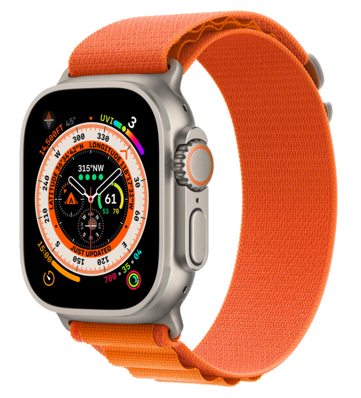 Apple Watch Series Ultra 49mm Titanium Case with Orange Alpine Loop M (Предзаказ 5дней)