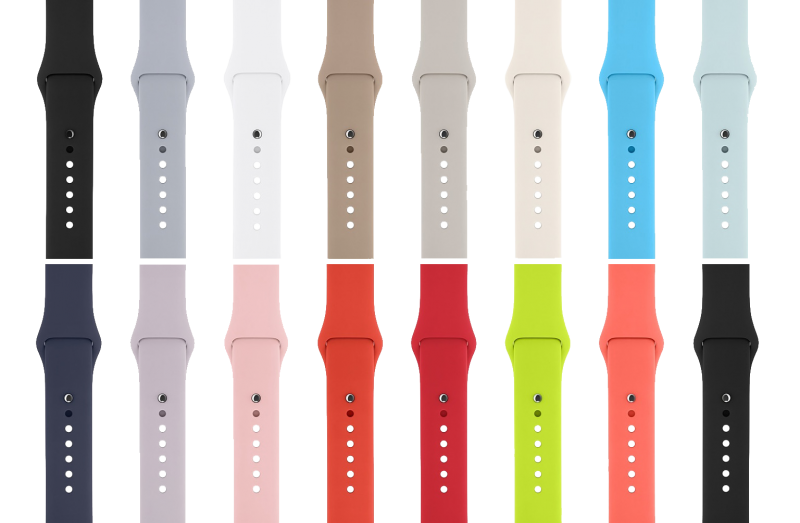 Ремешок Band Silicone для Apple Watch 42/44 mm, силиконовый, бургунди, Deppa