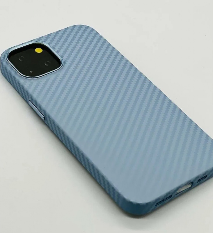 Накладка iPhone 14 piblue kevlar magnetic (Голубой)
