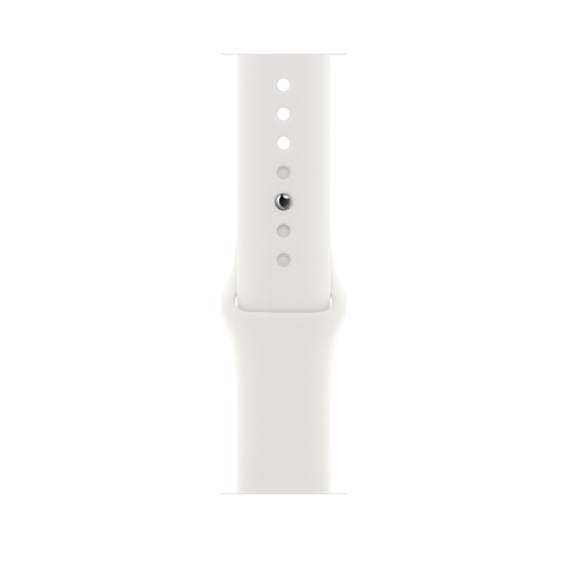 Apple Watch Series 8 41mm Silver Aluminum Case White Sport Band
