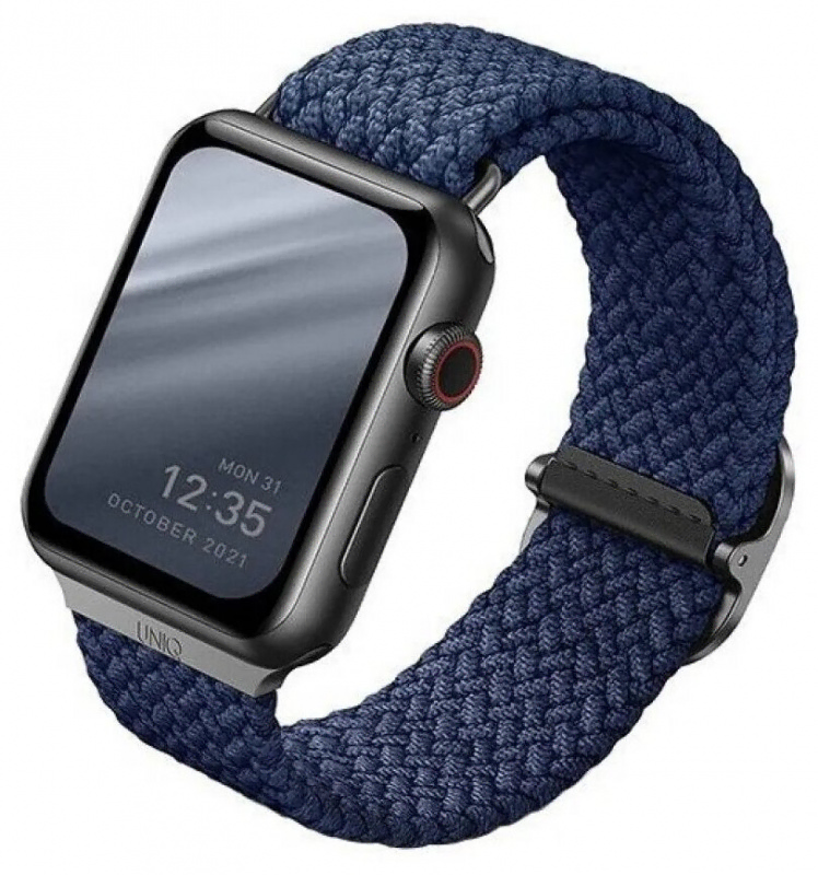 Uniq для Apple Watch 41/40/38 mm ремешок ASPEN Strap Braided Blue