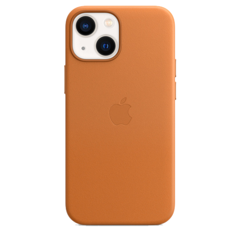 Чехол Apple iPhone 14 Plus Leather Case MagSafe No animation (Коричневый)
