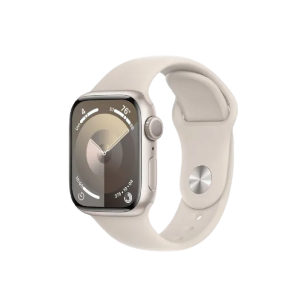 Apple Watch Series 9 45mm Starlight Aluminum Case Starlight Sport Band