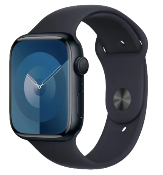 Apple Watch Series 9 45mm Midnight Aluminum Case Midnight Sport Band