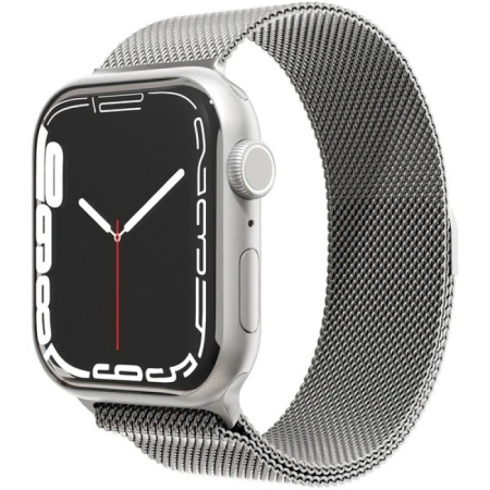 Ремешок из нержавеющей стали сетчатый "vlp" для Apple Watch 42/44/45, cеребристый